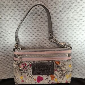 Coach Multicolor Graphic Wristlet